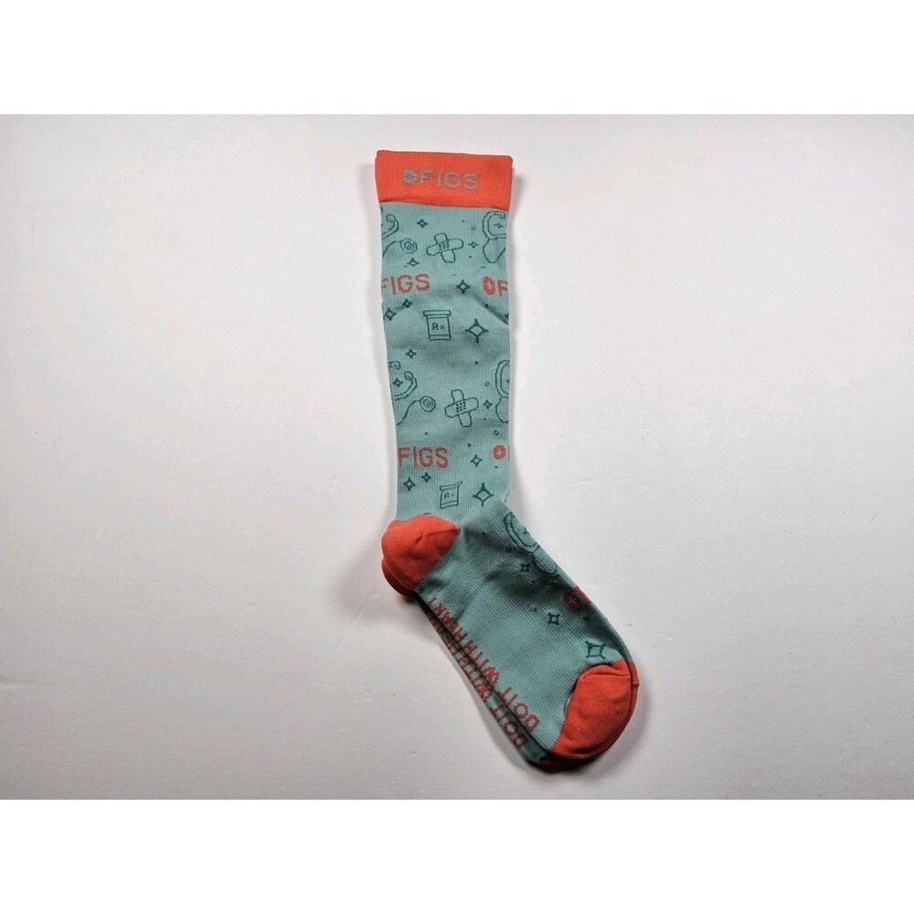 FIGS Compression Do It With Heart Nurse Medical Socks Size L